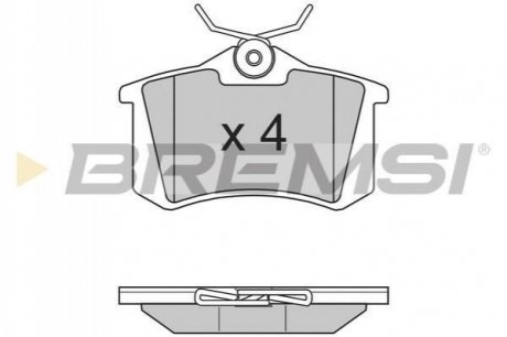 Колодки тормозные (задние) VW Golf/Passat 83-02/ Peugeot 405 87-96 BREMSI BP2807