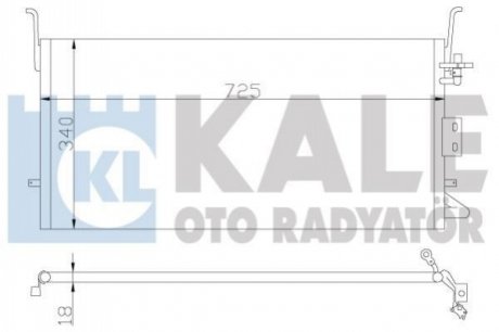 HYUNDAI радіатор кондиціонера Sonata IV,Kia Magentis 01- Kale 379500