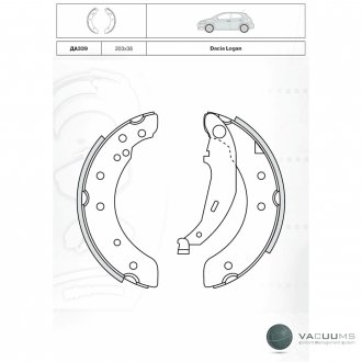 DAFMI RENAULT щоки гальмівні Clio, Dacia Logan,Sandero,Laguna DAFMI / INTELLI DA339