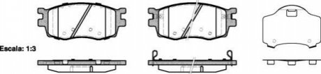 Колодки тормозные (передние) Kia Rio II 05-/Hyundai i20 08-15/Accent 05-10 WOKING P13083.02