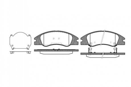 Колодки тормозные (передние) Kia Cerato 04- WOKING P10343.02