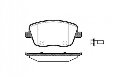 Колодки тормозные (передние) Seat Cordoba/Ibiza IV/VW Polo/Skoda Fabia 99-15/Roomster 06-15 WOKING P6753.00