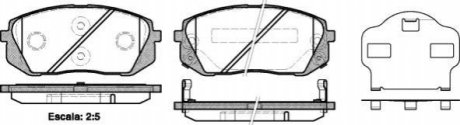 Колодки тормозные (передние) Kia Carens III 06-/Sportage II 04-/Optima 15- WOKING P12023.02