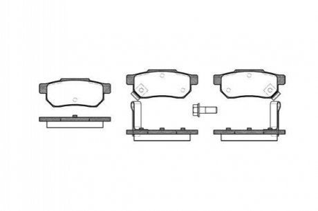 Колодки тормозные (задние) Suzuki SX4/Swift 06-/Honda Accord 91-93/Civic 95-/Fiat Sedici 06-14 WOKING P3333.02