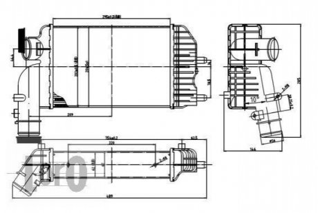 Радиатор интеркулера Citroen Jumper/ Fiat Ducato 94- DEPO 009-018-0001