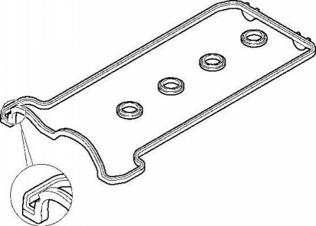 Прокладка клапанної кришки (к-кт) Mercedes Benz M119 (лівий) ELRING 475.850