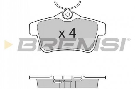 Колодки тормозные (задние) Citroen C4/Peugeot 308/508 09- BREMSI BP3387