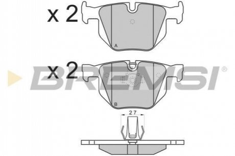 Колодки тормозные (задние) BMW 5 (E60/E61)/6 (E63/E64) 03-10 BREMSI BP3173