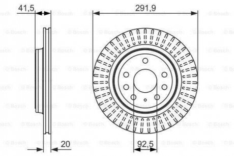 Гальмівний диск FIAT/OPEL/SAAB Croma/Signum/Vectra/9-3 \'\'R BOSCH 0986479950