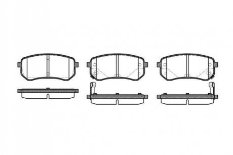 Колодки тормозные (задние) Hyundai i10 07-16/Kia Picanto 04-/Ray 11- REMSA 1135.02 (фото 1)