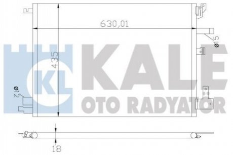Радиатор кондиционера Volvo S60/S80/V70/XC70 2.0-2.5 00-10 Kale 394200