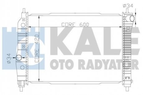 Радиатор охлаждения Chevrolet Aveo/Daewoo Lanos 1.4-1.5 03- Kale 372300