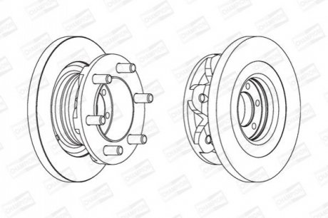 Диск тормозной (передний) Iveco Daily 96-99 (290x22) CHAMPION 567118CH-1