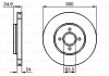 Диск гальм передн. FORD Mondeo III 1.8 2.0 2.0TDCI 00- BOSCH 0986479048 (фото 1)