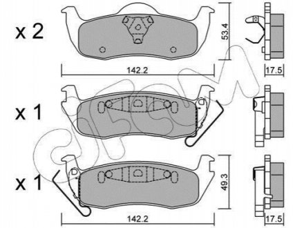 Колодки тормозные (задние) Jeep Grand Cherokee 05-11 CIFAM 822-720-0