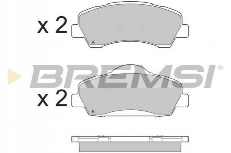 Колодки тормозные (передние) Citroen C4 Cactus 14- /Peugeot 308 II/SW 13- BREMSI BP3559 (фото 1)