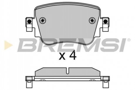 Колодки тормозные (задние) VW Caddy IV 15-/Skoda Octavia 12- BREMSI BP3623