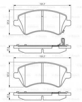 Колодки тормозные дисковые BOSCH 0986495243