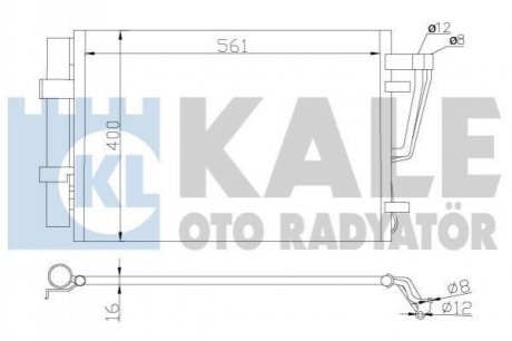 Радиатор кондиционера Hyundai Elantra/Kia Ceed 1.4-2.0 LPG 06-13 Kale 379200