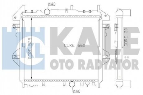 TOYOTA радіатор охолодження Hilux VII 2.5/3.0 D-4D 05- Kale 352600