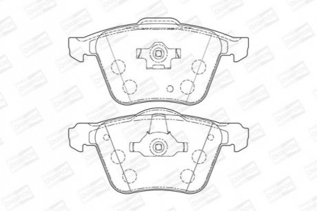 Колодки тормозные (передние) Volvo XC90 02-14 CHAMPION 573143CH