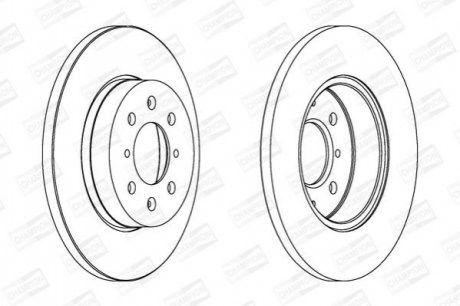 ROVER диск гальмівний передній 200,400 1.4/2.0 90- CHAMPION 562082CH