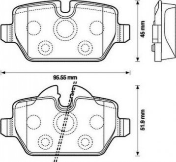 Колодки тормозные (задние) BMW 1 (E81/E82/E87)/3 (E90/E91/E92/E93) 04-13 Jurid 573136J