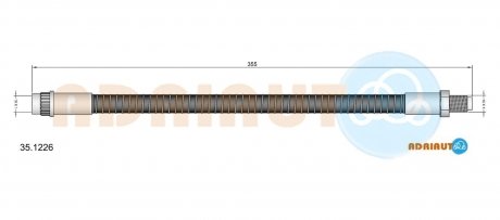 CITROEN гальм.шланг передн.Saxo,Peugeot 106 (-ABS) ADRIAUTO 35.1226