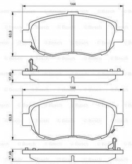 Колодки тормозные (передние) Mitsubishi L200 05-/Pajero Sport II 08-/Fiat Fullback 16- BOSCH 0986494211 (фото 1)