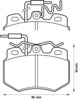 Колодки тормозные (передние) Citroen AX/C15/Peugeot 205 II/305 1.0-2.2D 84-97 Jurid 571320J