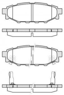 Колодки тормозные (задние) Subaru Impreza/Outback/Forester 03- WOKING P10363.12