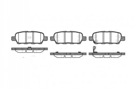 Колодки тормозные (задние) Renault Koleos/Nissan Juke/Leaf 10-/Qashqai 07-13/X-Trail 01-13/Suzuki 05 WOKING P9763.01