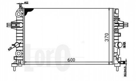 Радіатор охолодження двигуна ASTRA H/ZAFIRA B 1.6i 16V 04- DEPO 037-017-0029