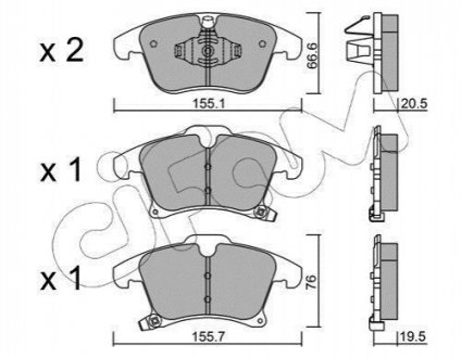 Колодки тормозные (передние) Ford Galaxy/Mondeo V 12- CIFAM 822-1039-0