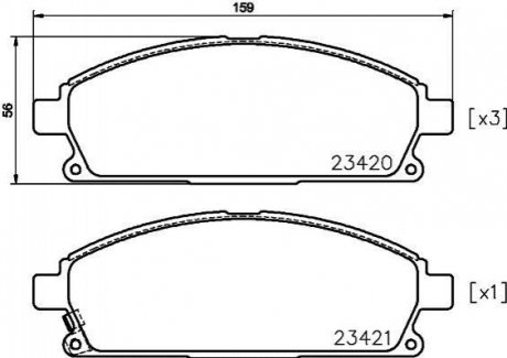 Колодки тормозные (передние) Infiniti Q45 II 4.1 97-01 TEXTAR 2342006