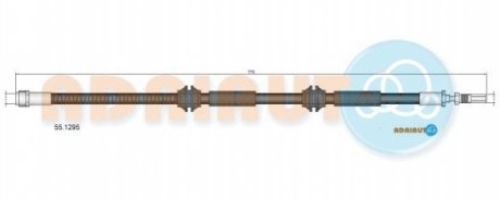 VW гальмівний шланг передній TOUAREG 02-, PORSCHE ADRIAUTO 55.1295
