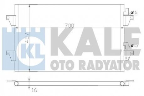Радиатор кондиционера Renault Espace 2.0/3.0/1.9-3.0dCi 03- Kale 342590