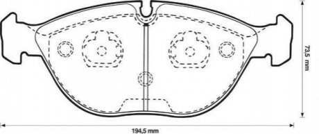 Колодки тормозные (передние) Audi A8/BMW 7 (E38) -01/VW Golf IV/Passat 01-05 Jurid 571872J (фото 1)