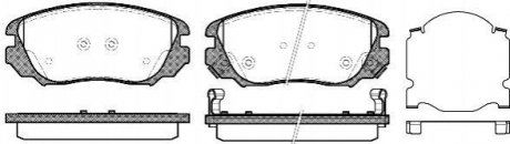 Колодки тормозные (передние) Opel Insignia/Chevrolet Aveo 05- WOKING P12853.02