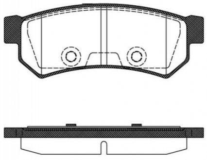 Колодки тормозные (задние) Chevrolet Lacetti 05-/Nubira 05-11 WOKING P11483.10