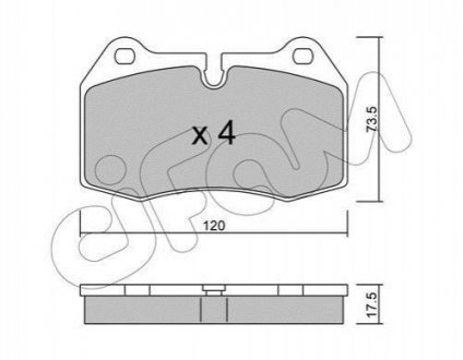 Гальмівні колодки перед. BMW 5(E39)/7(E38) 96-04 (brembo) CIFAM 822-645-0 (фото 1)