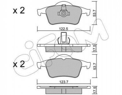 Колодки тормозные (задние) Volvo S60/S70/S80/V70 96- CIFAM 822-348-0 (фото 1)