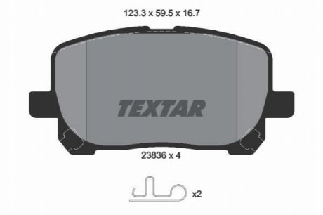 Колодки тормозные (передние) Toyota Avensis Verso 2.0/2.0D 01-09 TEXTAR 2383601