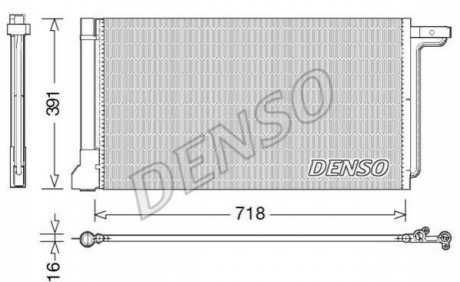 Радиатор кондиционера Ford Focus/C-Max 1.6/2.0Ti 10- DENSO DCN10028 (фото 1)