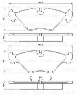 Гальмівні колодки дискові SAAB 9000/MITSUBISHI Pajero -98 BOSCH 0986461766