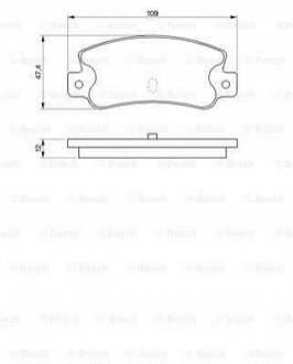 Гальмівні колодки дискові ALFA ROMEO 164/FIAT Croma90 -98 BOSCH 0986461770