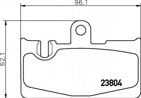 TOYOTA гальмівні колодки задн.Lexus LS (FE) 430 00- HELLA 8DB 355 011-661 (фото 1)