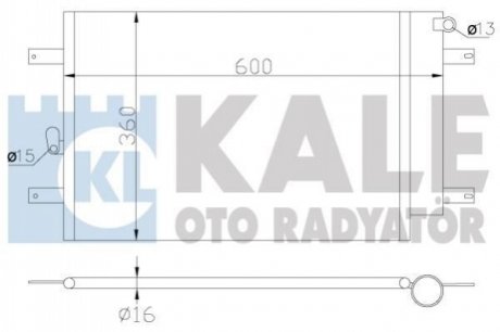 Радиатор кондиционера Ford Galaxy/VW Sharan 1.8-2.8 95-10 Kale 375900