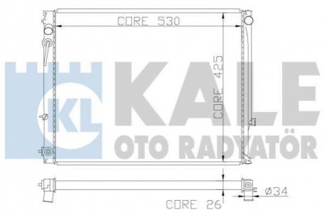 Радиатор охлаждения Opel Combo/Corsa 1.4-1.8 00- Kale 363600