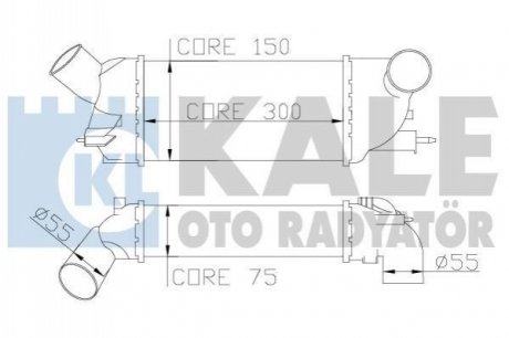 CITROEN інтеркулер C5 III,Peugeot 407 1.6/2.0HDI 08- Kale 343900 (фото 1)